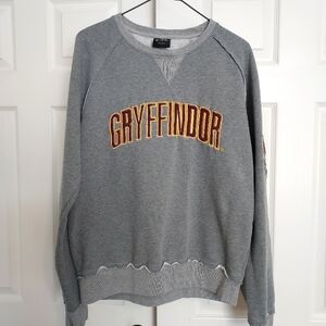 Harry Potter Universal Studios Gryffindor Grey Sweatshirt Size Large
